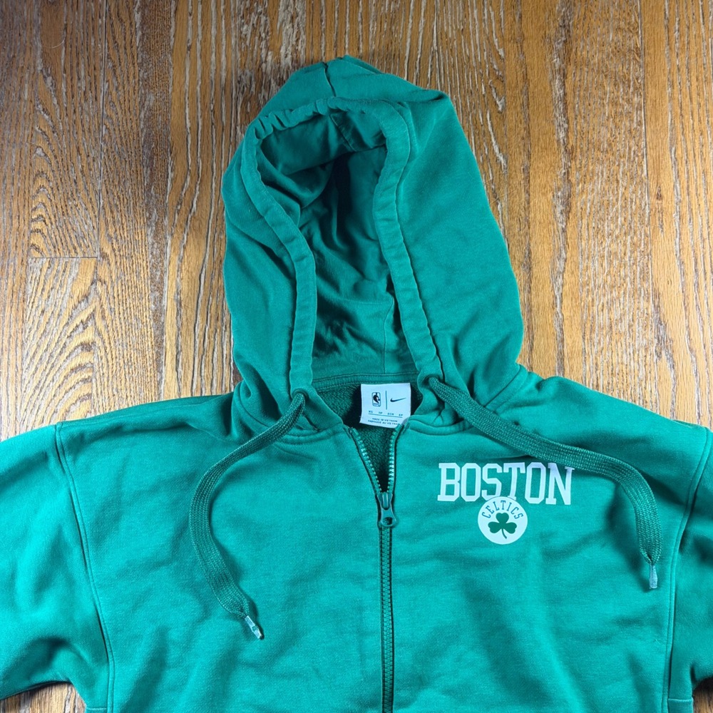 Nike Boston Celtics NBA 75th Anniversary Full Zip Hoodie Sweater Green Mens XS